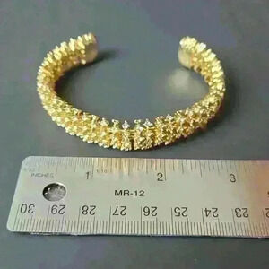 Gold-toned rhinestones cuff bracelet in like new condition